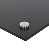 NNEVL Kitchen Backsplash Black 90x50 cm Tempered Glass