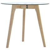 NNEVL Side Table Set 2 pcs Tempered Glass