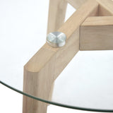 NNEVL Side Table Set 2 pcs Tempered Glass