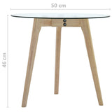 NNEVL Side Table Set 2 pcs Tempered Glass