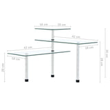 NNEVL 3-Tier Corner Kitchen Shelf Tempered Glass