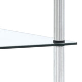 NNEVL 5-Tier Shelf Transparent 40x40x130 cm Tempered Glass