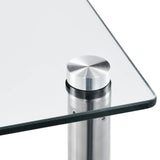 NNEVL 6-Tier Shelf Transparent 40x40x160 cm Tempered Glass