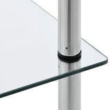 NNEVL 6-Tier Shelf Transparent 40x40x160 cm Tempered Glass