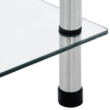 NNEVL 6-Tier Shelf Transparent 40x40x160 cm Tempered Glass