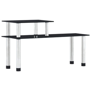 NNEVL Kitchen Shelf Black 45x16x26 cm Tempered Glass