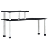 NNEVL Kitchen Shelf Black 45x16x26 cm Tempered Glass