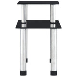 NNEVL Kitchen Shelf Black 45x16x26 cm Tempered Glass
