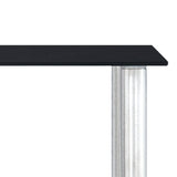 NNEVL Kitchen Shelf Black 45x16x26 cm Tempered Glass