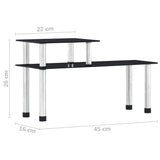 NNEVL Kitchen Shelf Black 45x16x26 cm Tempered Glass