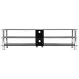 NNEVL TV Stand Black 150x40x40 cm Tempered Glass