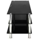 NNEVL TV Stand Black 150x40x40 cm Tempered Glass