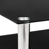 NNEVL TV Stand Black 150x40x40 cm Tempered Glass