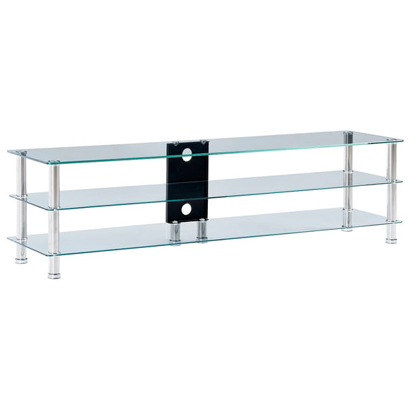NNEVL TV Stand Transparent 150x40x40 cm Tempered Glass
