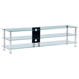 NNEVL TV Stand Transparent 150x40x40 cm Tempered Glass