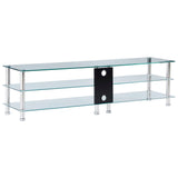 NNEVL TV Stand Transparent 150x40x40 cm Tempered Glass