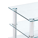 NNEVL TV Stand Transparent 150x40x40 cm Tempered Glass