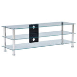 NNEVL TV Stand Transparent 120x40x40 cm Tempered Glass