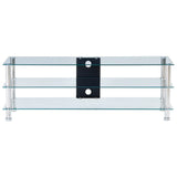 NNEVL TV Stand Transparent 120x40x40 cm Tempered Glass