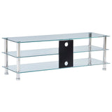 NNEVL TV Stand Transparent 120x40x40 cm Tempered Glass