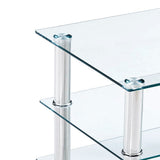 NNEVL TV Stand Transparent 120x40x40 cm Tempered Glass