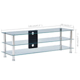 NNEVL TV Stand Transparent 120x40x40 cm Tempered Glass