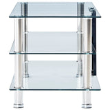 NNEVL TV Stand Transparent 90x40x40 cm Tempered Glass