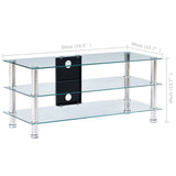 NNEVL TV Stand Transparent 90x40x40 cm Tempered Glass