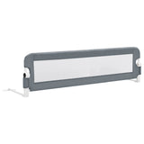 NNEVL Toddler Safety Bed Rail Grey 150x42 cm Polyester