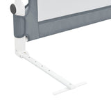 NNEVL Toddler Safety Bed Rail Grey 150x42 cm Polyester