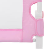 NNEVL Toddler Safety Bed Rail Pink 180x42 cm Polyester