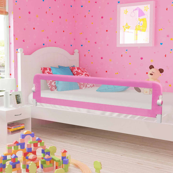 NNEVL Toddler Safety Bed Rail Pink 180x42 cm Polyester