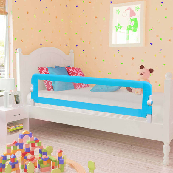 NNEVL Toddler Safety Bed Rail Blue 120x42 cm Polyester
