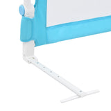 NNEVL Toddler Safety Bed Rail Blue 180x42 cm Polyester