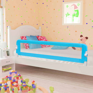 NNEVL Toddler Safety Bed Rail Blue 180x42 cm Polyester