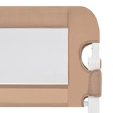 NNEVL Toddler Safety Bed Rail Taupe 120x42 cm Polyester