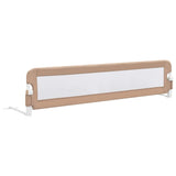 NNEVL Toddler Safety Bed Rail Taupe 180x42 cm Polyester