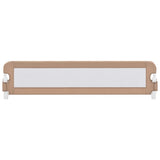 NNEVL Toddler Safety Bed Rail Taupe 180x42 cm Polyester