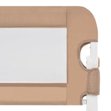 NNEVL Toddler Safety Bed Rail Taupe 180x42 cm Polyester