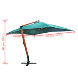 NNEVL Floating Parasol Melia 300 x 400 cm Green