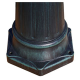 NNEVL Garden Light Post 3-arms 230 cm Dark Green/Black Aluminium