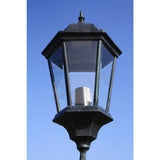 NNEVL Garden Light Post 2-arms 230 cm Dark Green/Black Aluminium
