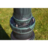 NNEVL Garden Light Post 2-arms 230 cm Dark Green/Black Aluminium