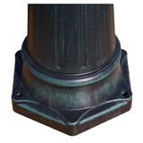 NNEVL Garden Light Post 2-arms 230 cm Dark Green/Black Aluminium