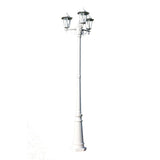 NNEVL Garden Light Post 3-arms 215 cm White Aluminium