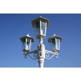 NNEVL Garden Light Post 3-arms 215 cm White Aluminium