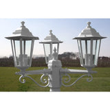 NNEVL Garden Light Post 3-arms 215 cm White Aluminium