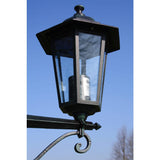 NNEVL Garden Light Post 3-arms 215 cm Dark Green/Black Aluminium