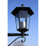 NNEVL Garden Light Post 2-arms 215 cm Dark Green/Black Aluminium