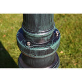 NNEVL Garden Light Post 2-arms 215 cm Dark Green/Black Aluminium
